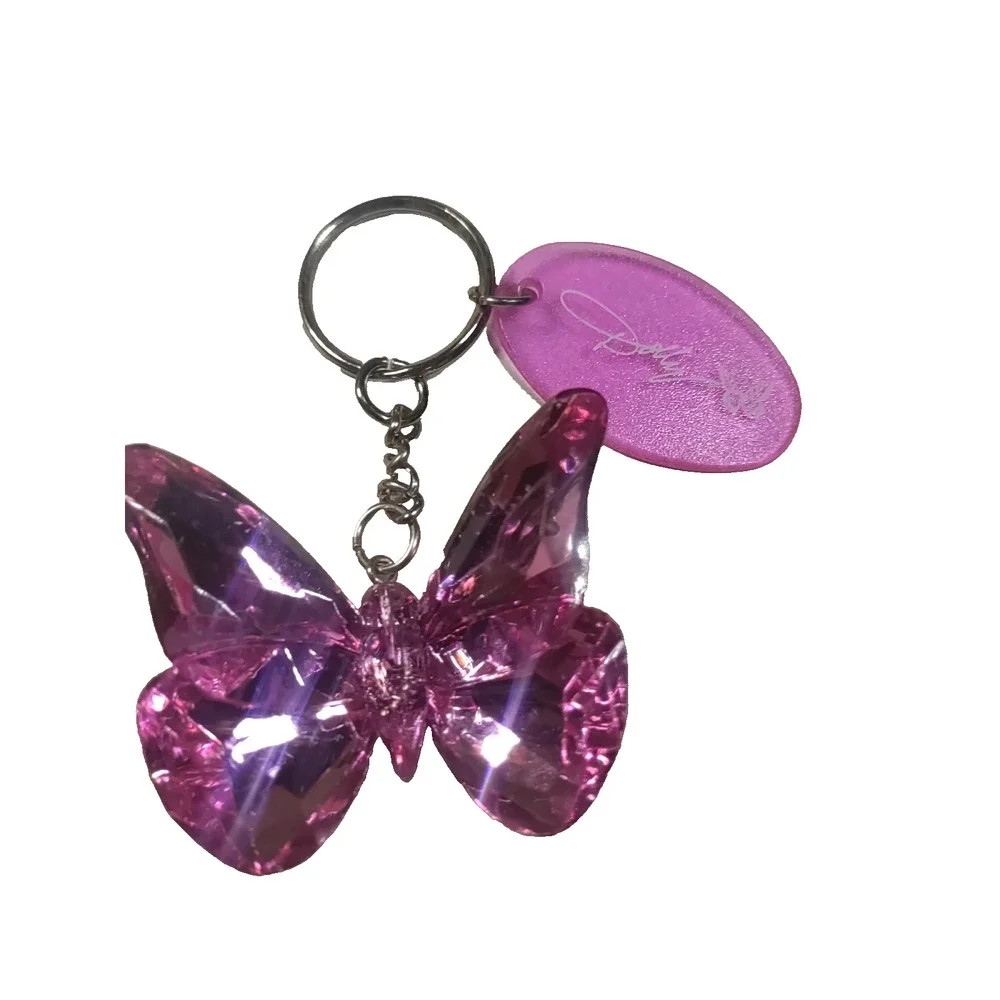 Dolly Butterfly Keychain Collectable Souvenir Plastic Pink Keychain - Picture 3 of 6